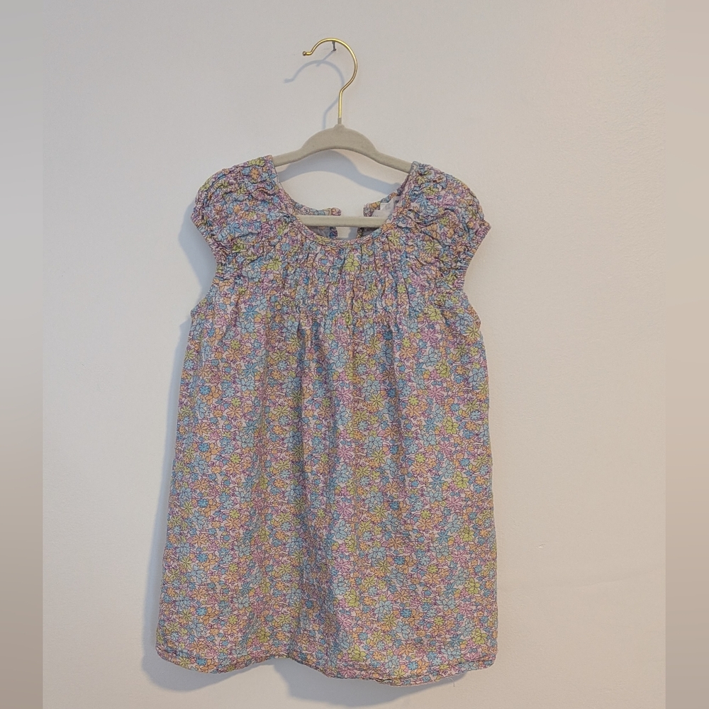 2-3Y - ZARA - Girls Floral Smocked Dress To Tunic - Pastel Multi flowers Liberty